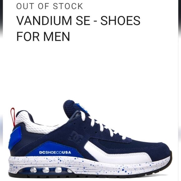 DC SHOE CO. VANDIUM SE MENS NAVY SNEAKER size 6 USA new in box - Picture 2 of 16